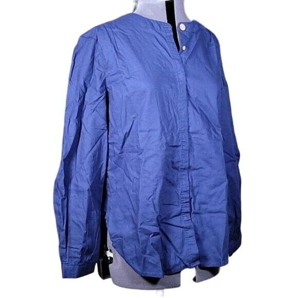 NWOT Denim & Co. Naturals Linen Blend Button-Front Top Sz M - Picture 2 of 12